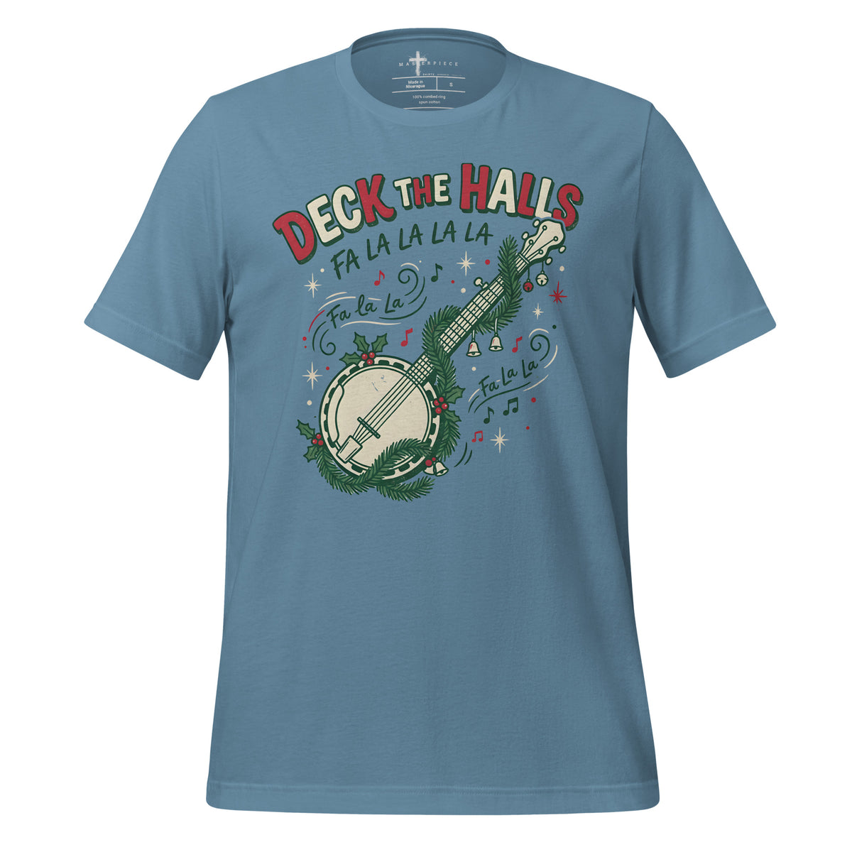 Deck The Halls Banjo - Blue - MasterPiece Shirts