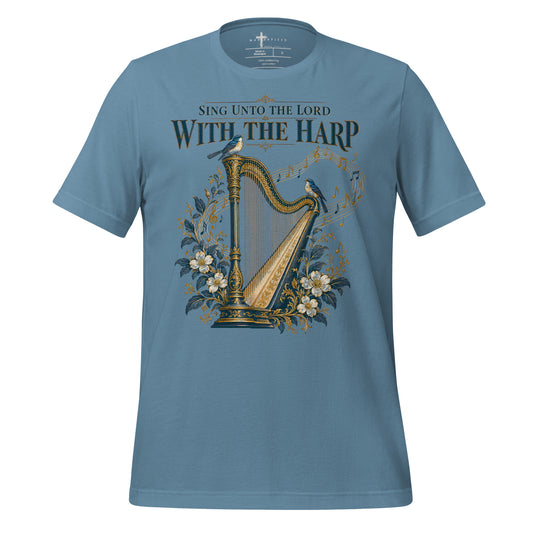 Sing unto the Lord Harp - Blue - MasterPiece Shirts