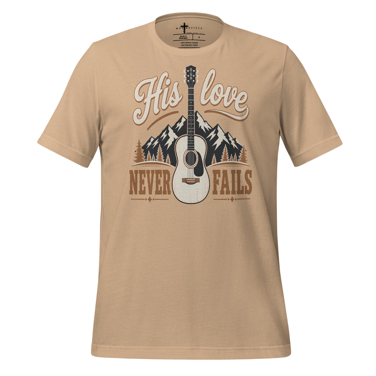 His Love Never Fails Guitar - MasterPiece Shirts