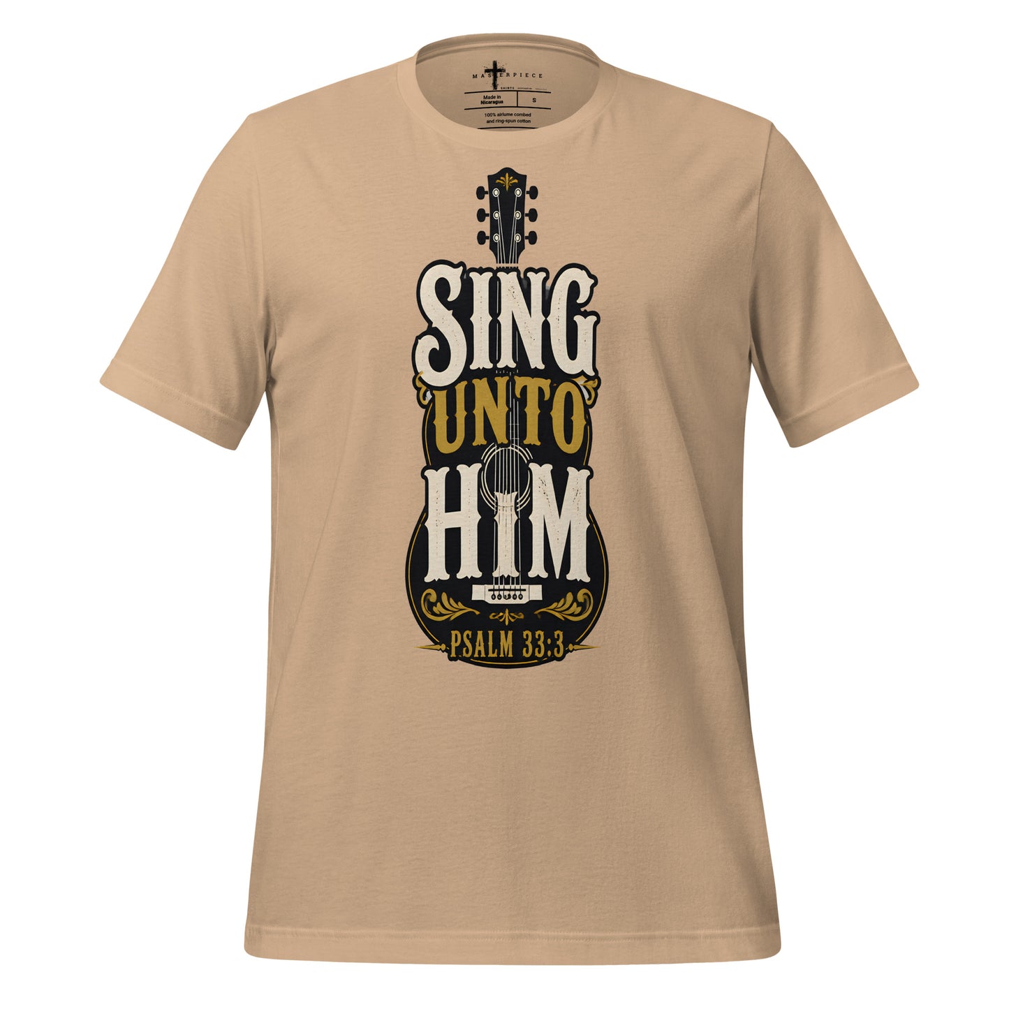 Sing Unto Him Psalm 33:3 Guitar - MasterPiece Shirts