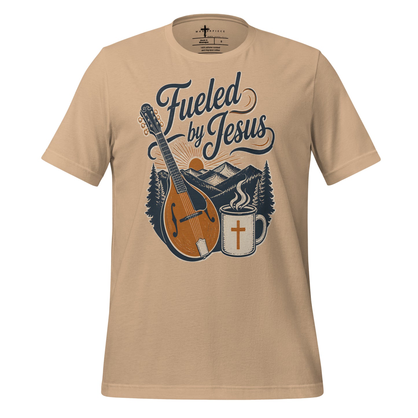 Fueled by Jesus and Coffee Mandolin - MasterPiece Shirts