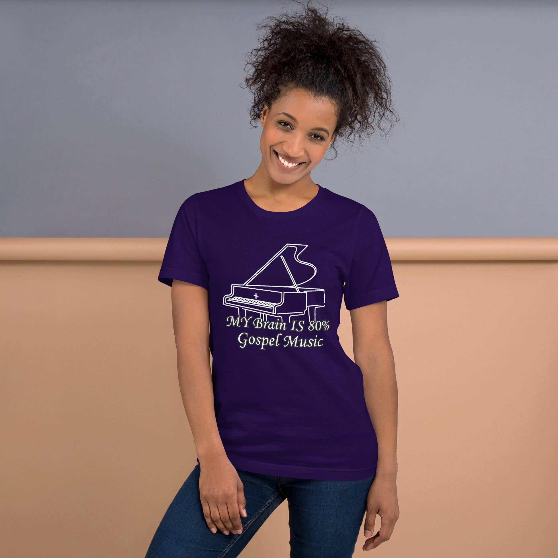 My Brain is 80% Gospel Music  Christian Bible Verse T-Shirt
