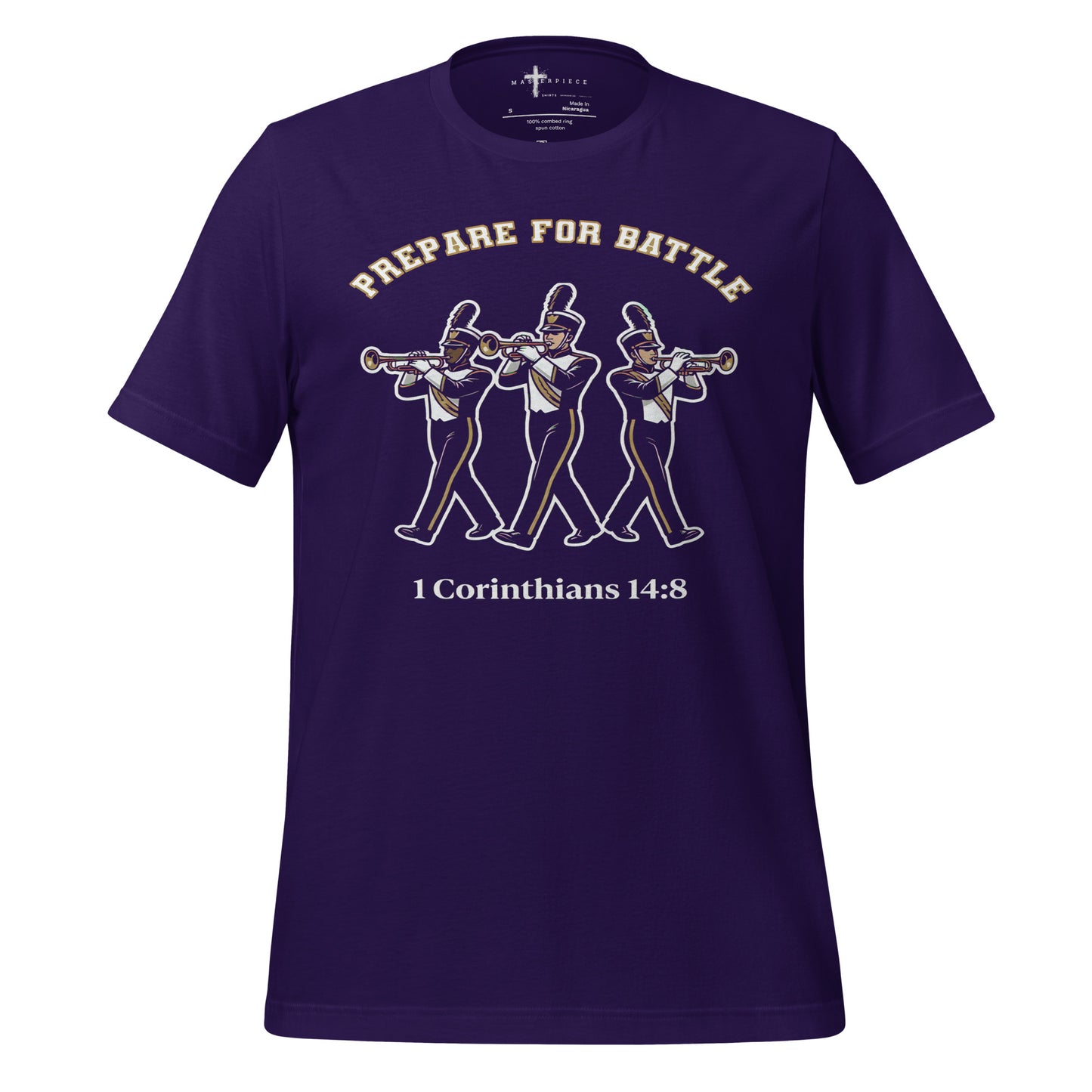 1 Corinthians 14:8 Men's Christian T-shirt trumpet players and marching band