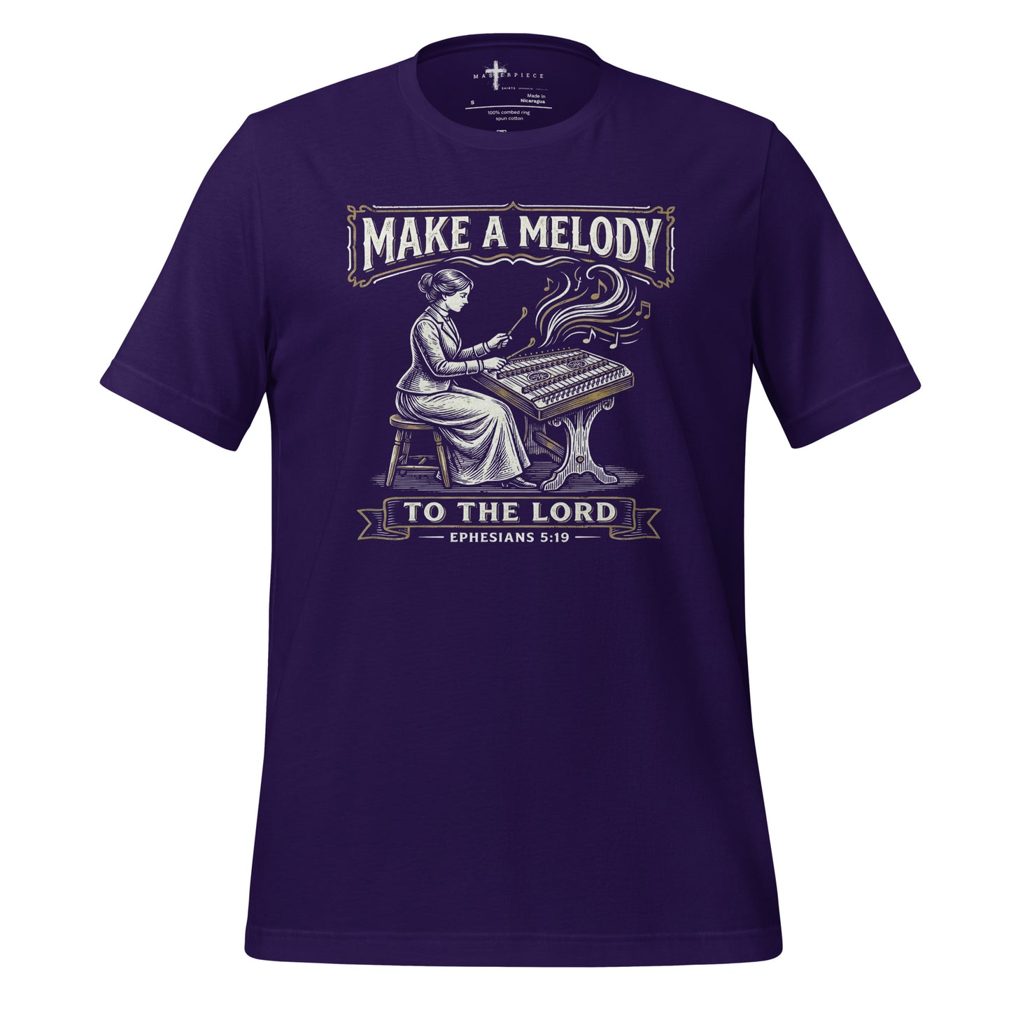  make a melody to the lord Premium Christian T-Shirt hammered dulcimer Ephesians 5:19