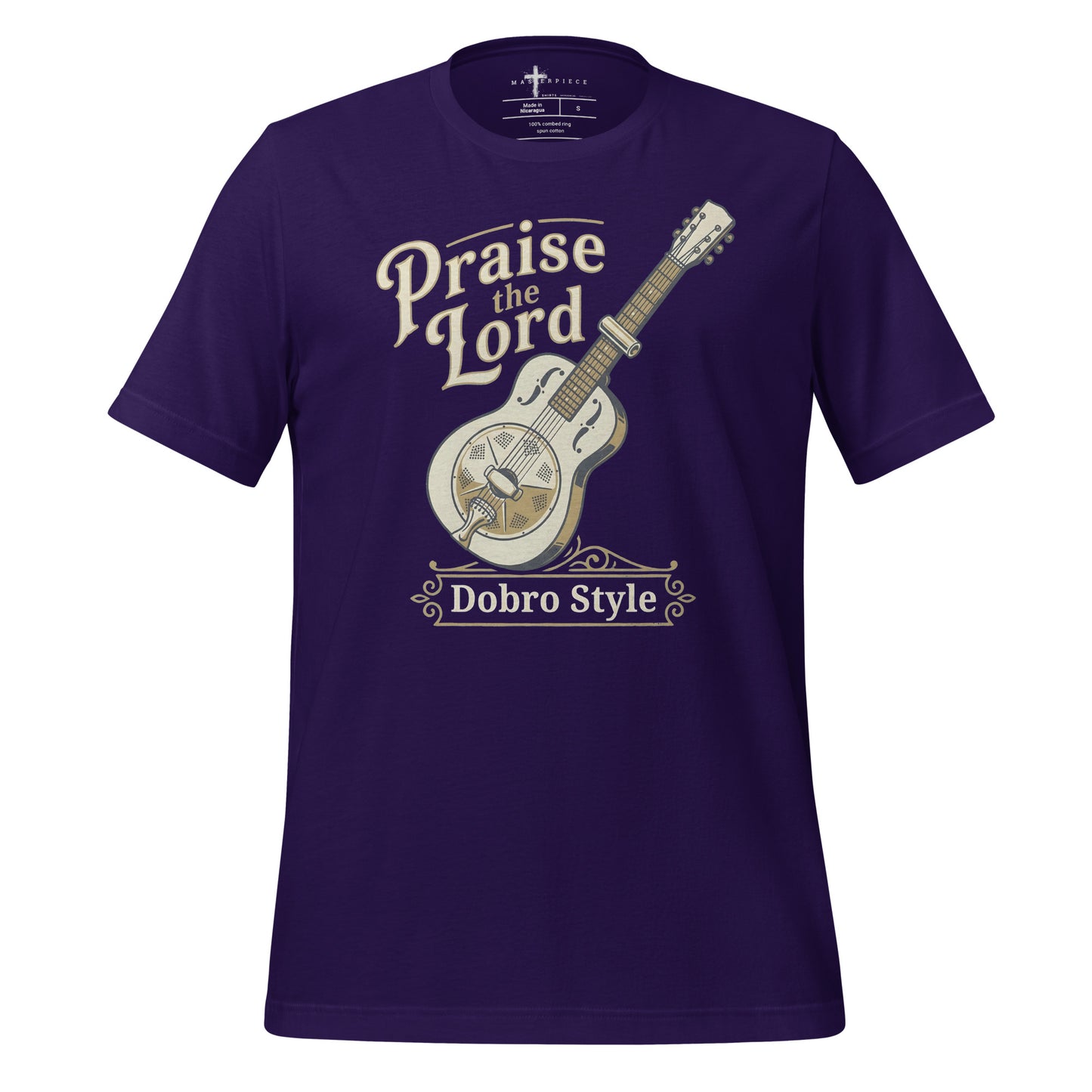  Praise the Lord Dobro style Christian T-shirt celebrating dobro players and bluegrass gospel 