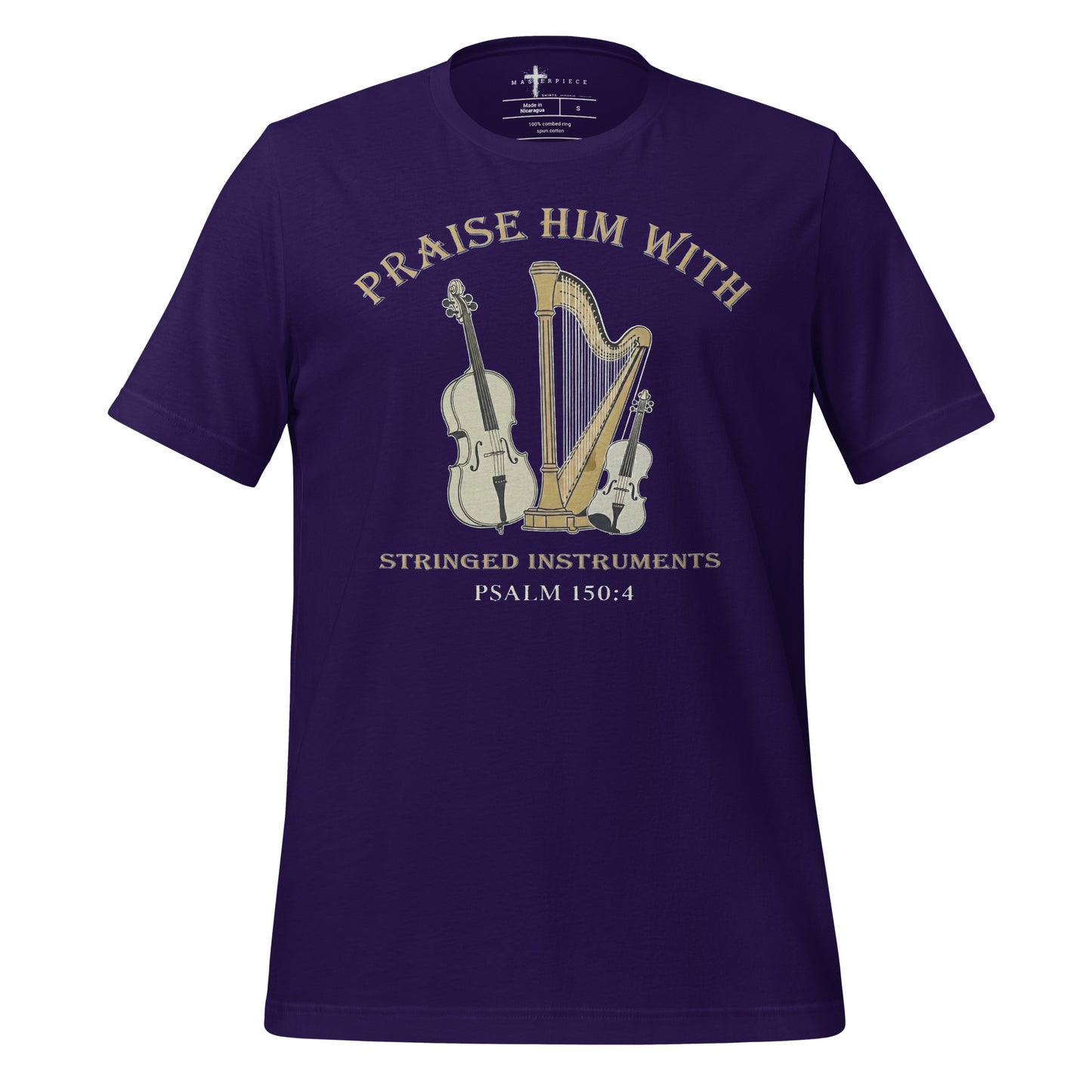 orchestral worship and praise. Perfect faith apparel for violinists, cellists, harpists, orchestra members Psalm 150:4