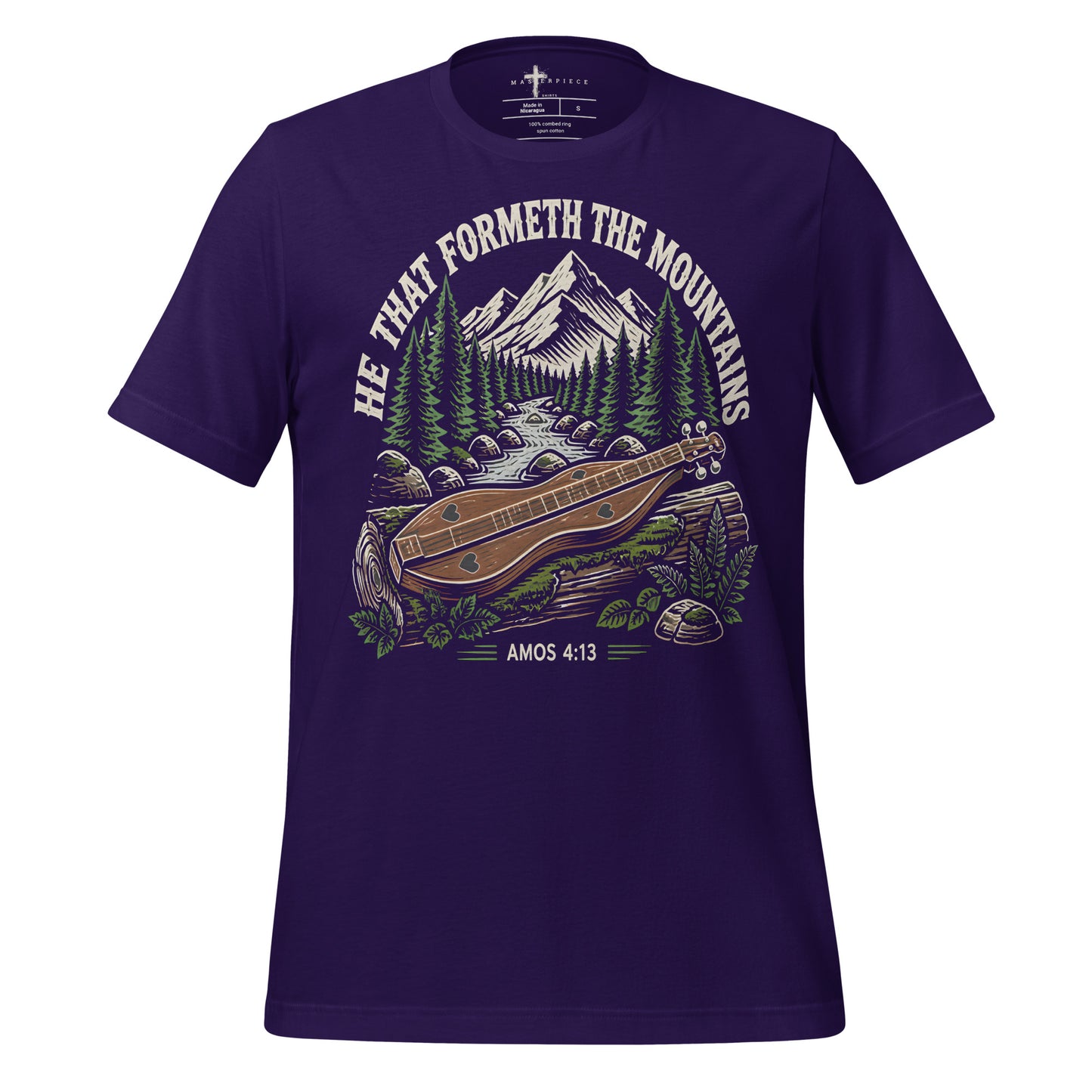 He Formed The Mountains Mountain Dulcimer - Purple - MasterPiece Shirts