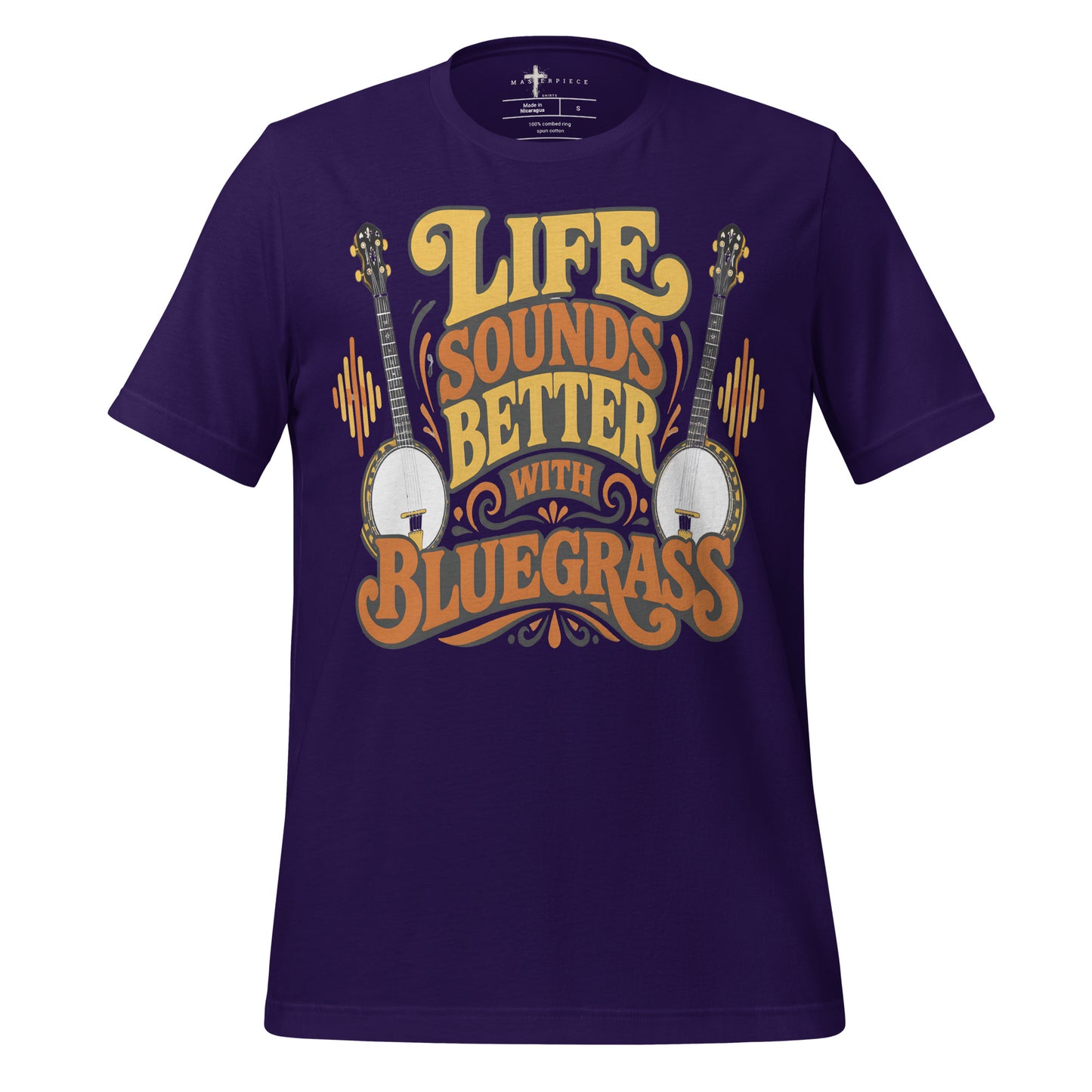 Life Sounds Better Bluegrass - Purple - MasterPiece Shirts
