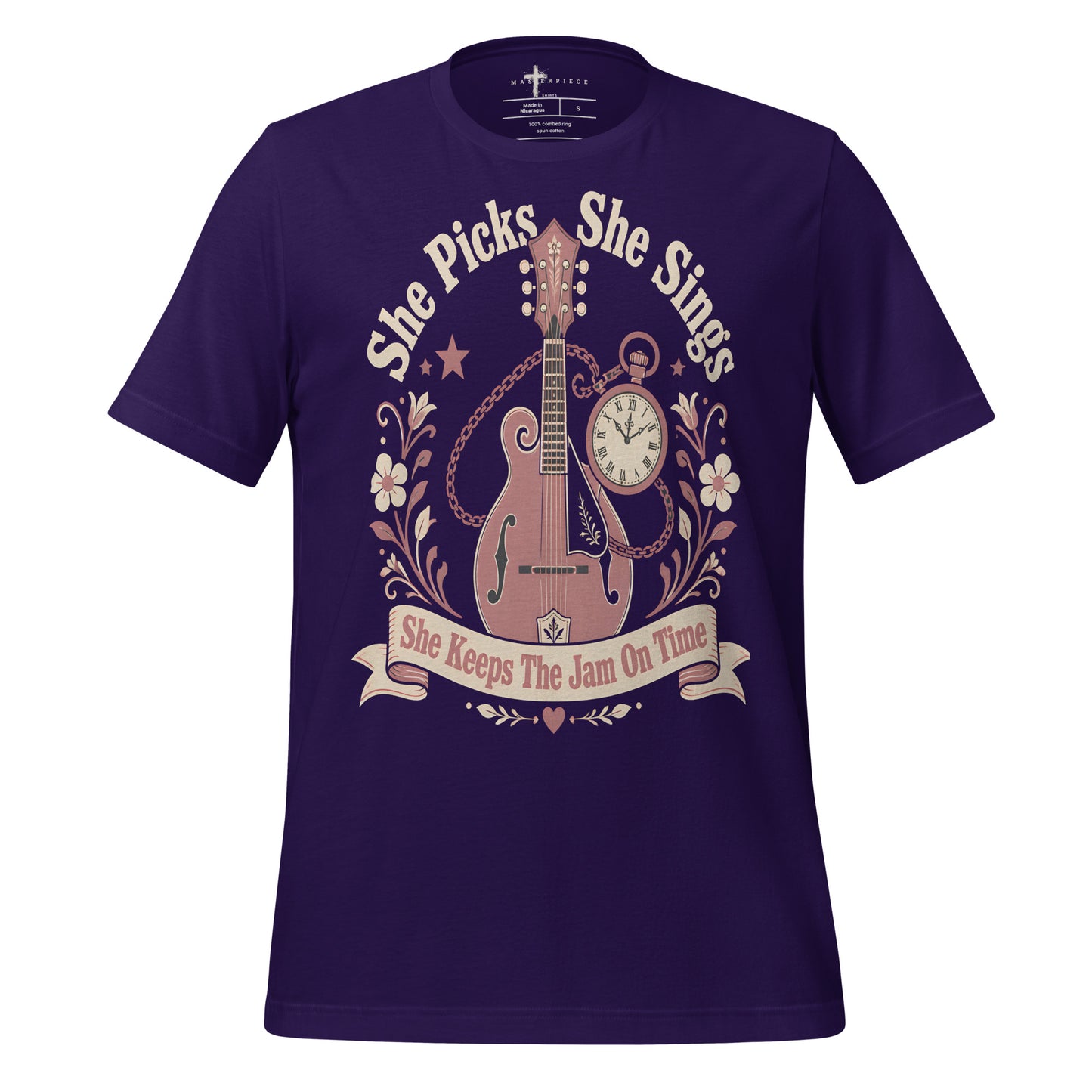 She Picks Mandolin - Purple - MasterPiece Shirts