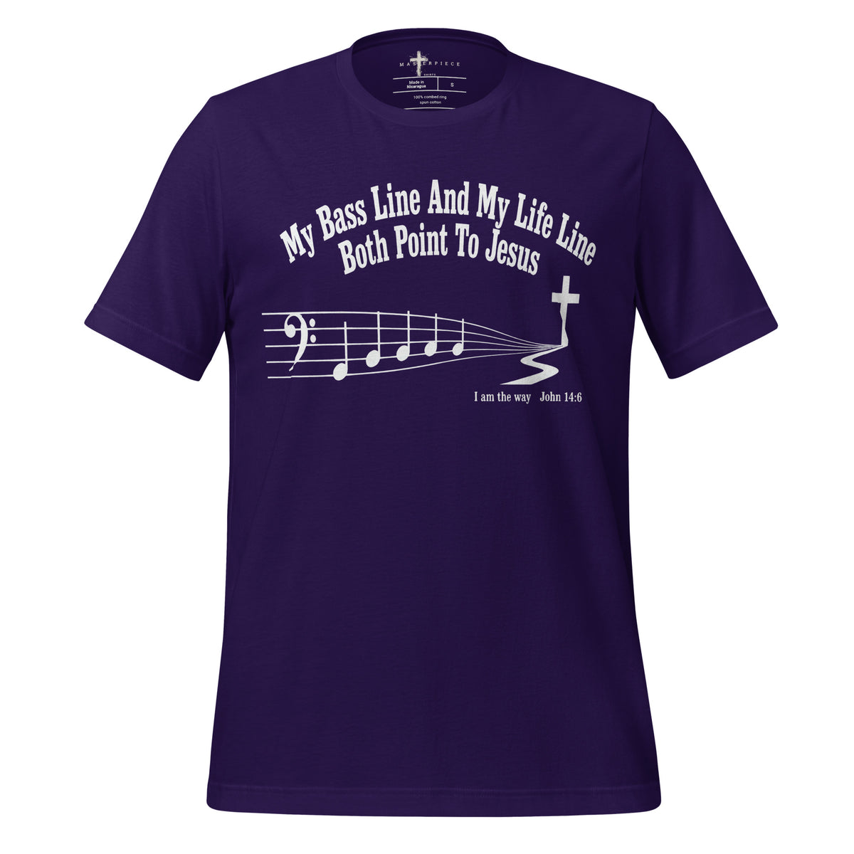Bass Line Points to Jesus - Purple - MasterPiece Shirts