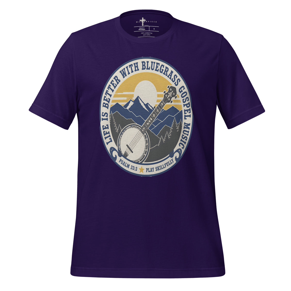 Bluegrass Gospel Banjo - Purple - MasterPiece Shirts