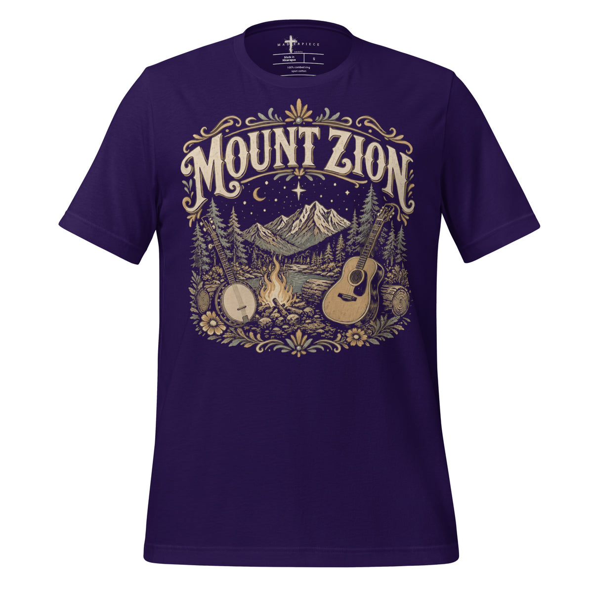 Mount Zion Guitar Banjo - Purple - MasterPiece Shirts