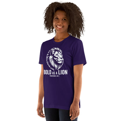 Bold as a Lion  Christian Bible Verse T-Shirt