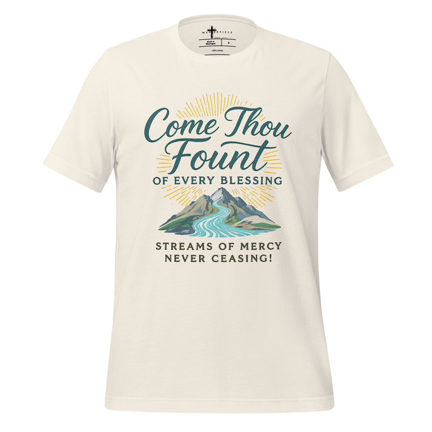 Come Thou Fount of Every Blessing Christian Hymn T-shirt White