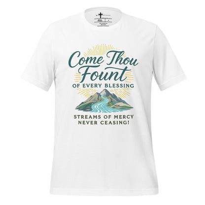 Come Thou Fount of Every Blessing Christian Hymn T-shirt white
